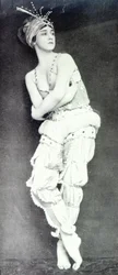 Tamara Karsavina i rollen som Zobeide fra balletten 